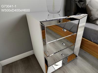 G73041-1 Mirrored Nightstand Bedside Table